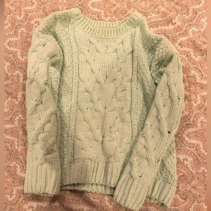 Mint green knit sweater